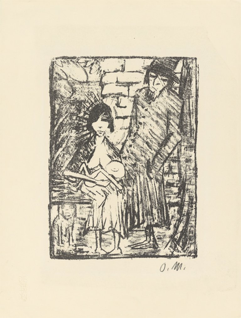 This picture shows the following artwork: Otto Mueller. „Polnische Familie“. 1920-1921.