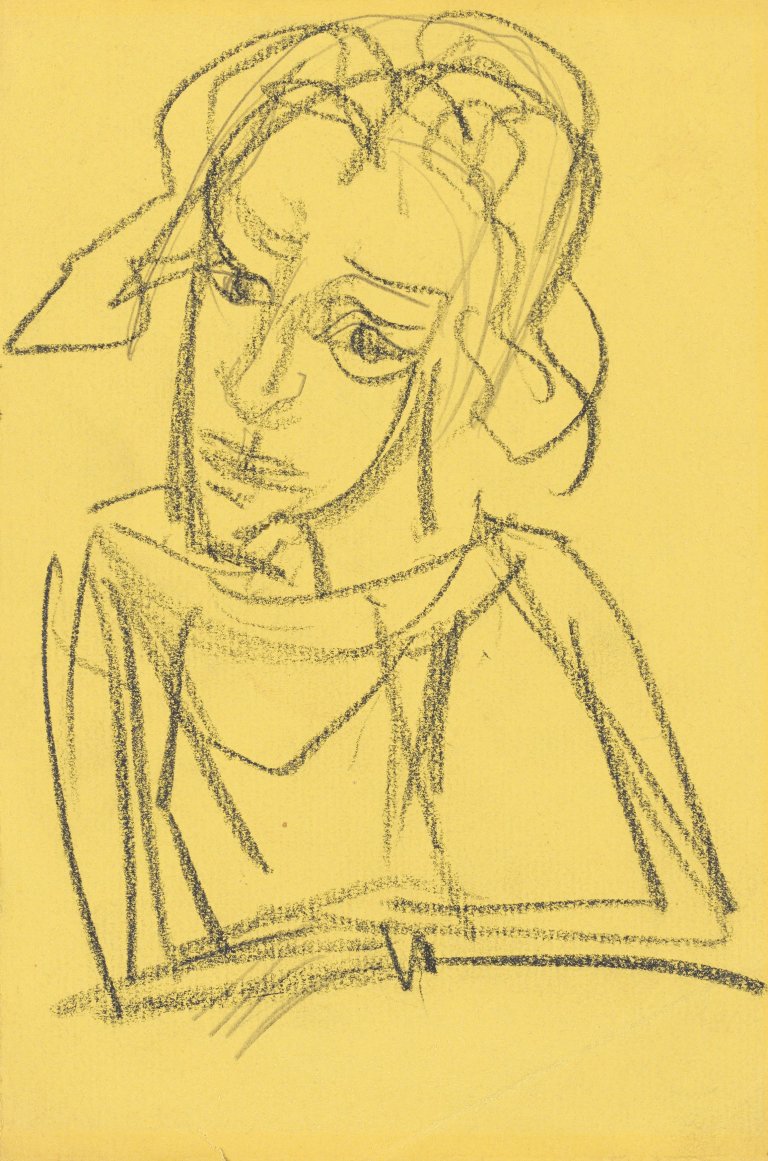 This picture shows the following artwork: Ernst Ludwig Kirchner. ”Frauenkopf”. 1922.