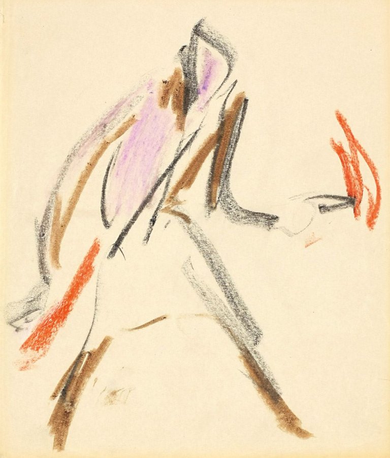 This picture shows the following artwork: Ernst Ludwig Kirchner. Ohne Titel (Skizze).