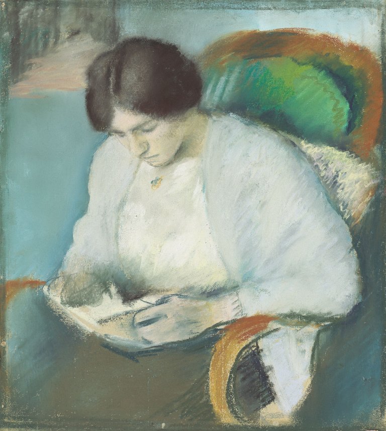 This picture shows the following artwork: August Macke. ”Porträt Elisabeth Gerhardt”. 1909.