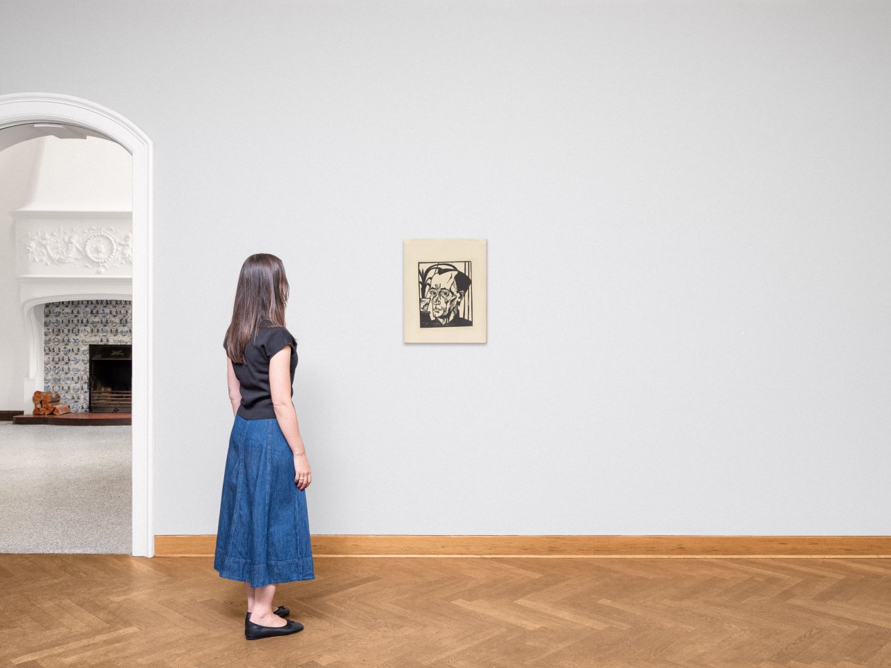 This picture shows the following artwork: Erich Heckel. ”Bildnis E.H.”. 1917.