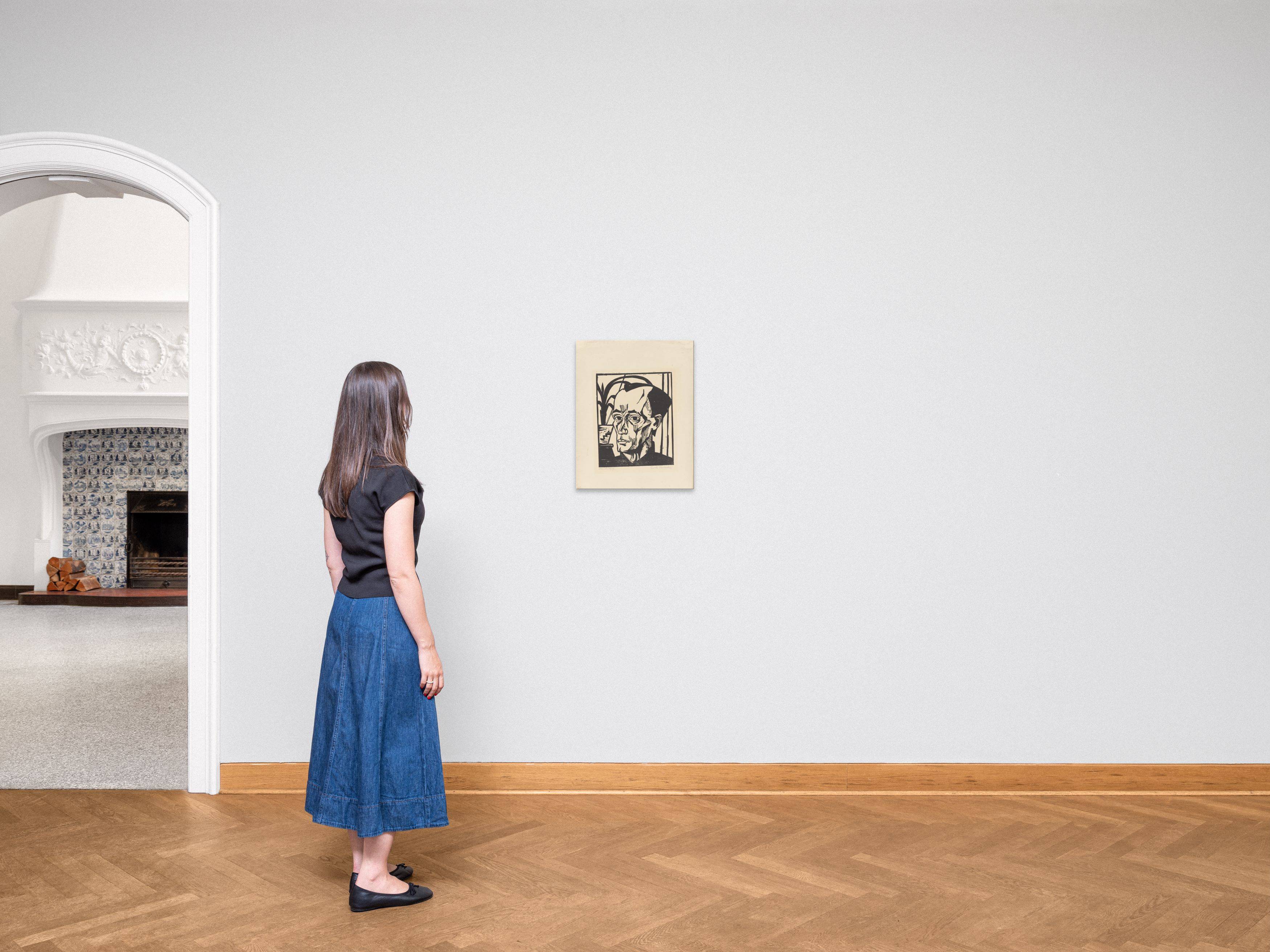 This picture shows the following artwork: Erich Heckel. ”Bildnis E.H.”. 1917.