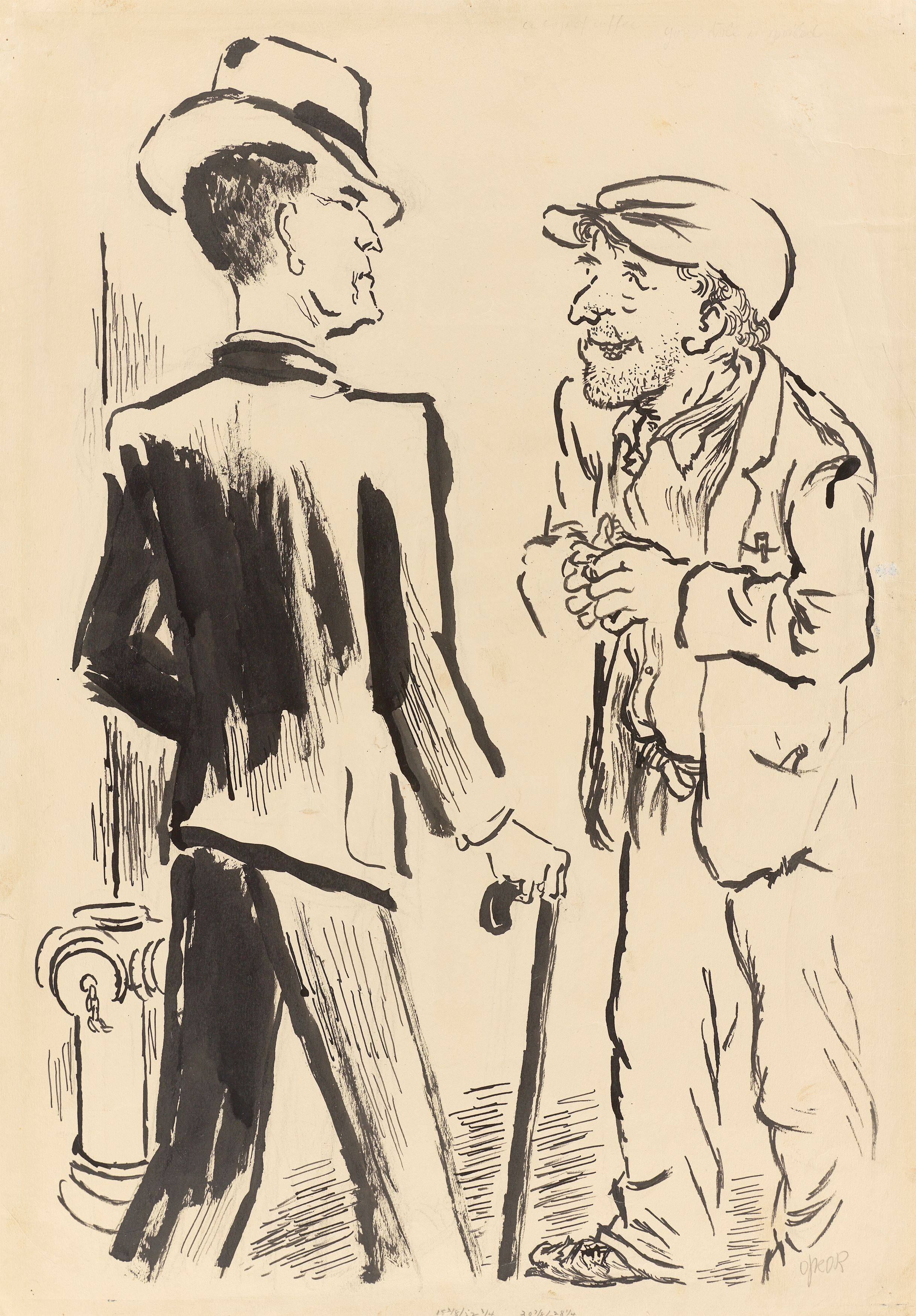 This picture shows the following artwork: George Grosz. ”Herr und Bettler”.