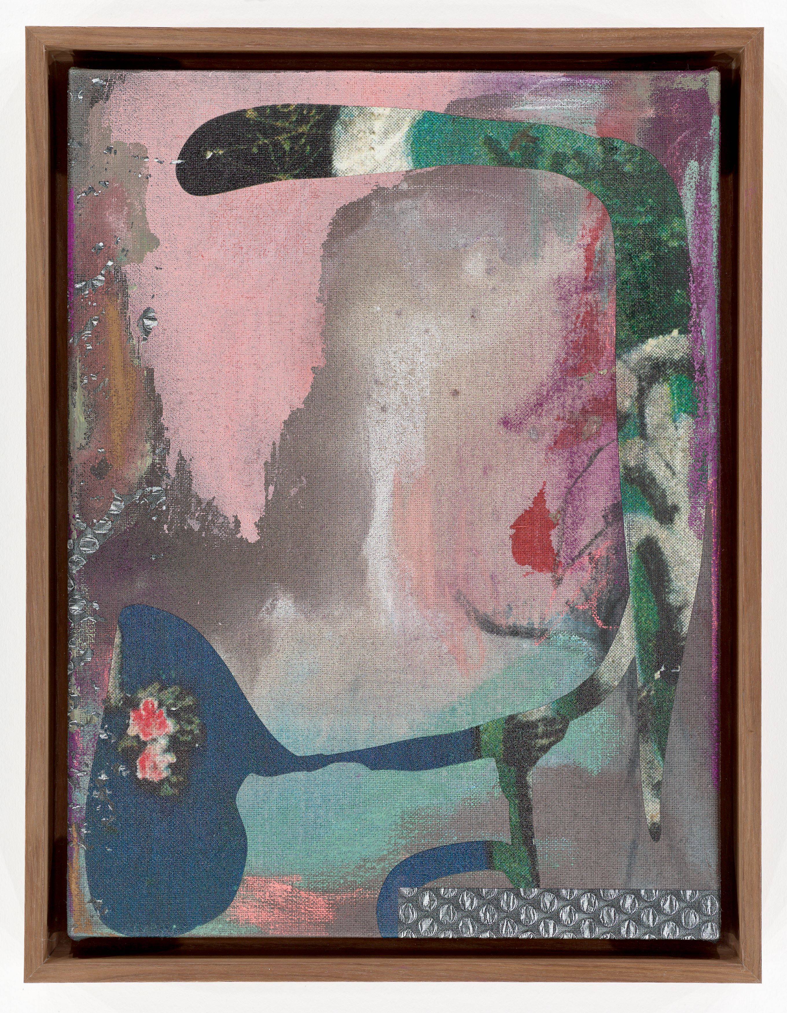 This picture shows the following artwork: Stefan Strumbel. ”Die Stelle an der etwas blieb”. 2025.