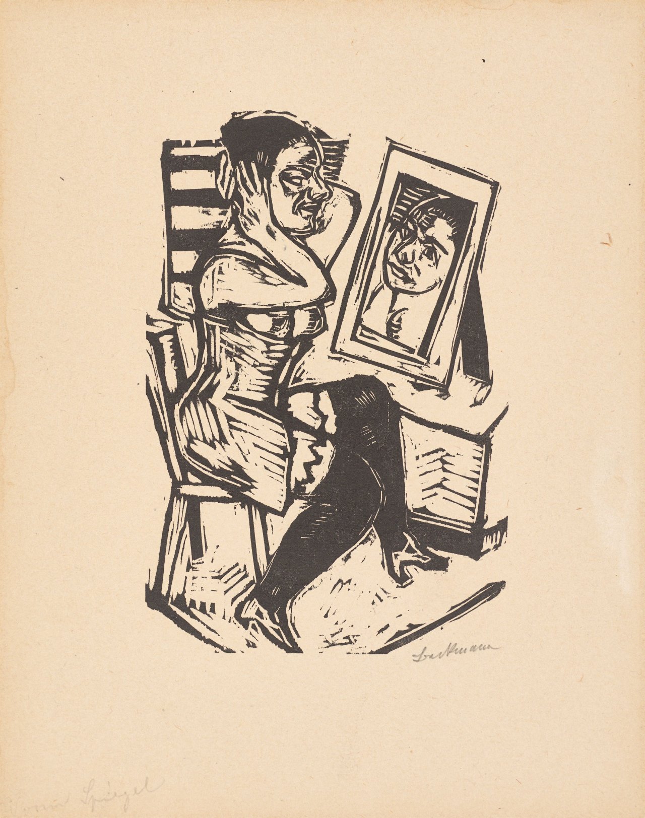 This picture shows the following artwork: Max Beckmann. ”Toilette”. 1923.