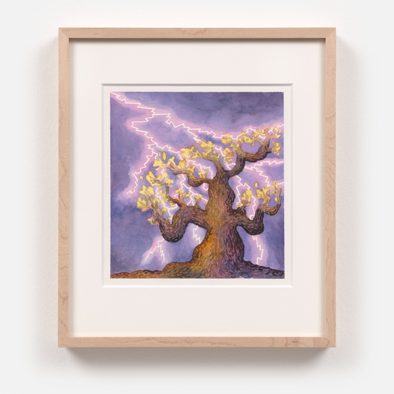 This picture shows the following artwork: Eleanor Swordy. ”untitled (watercolor study for Holy Smokes II)”. 2025.