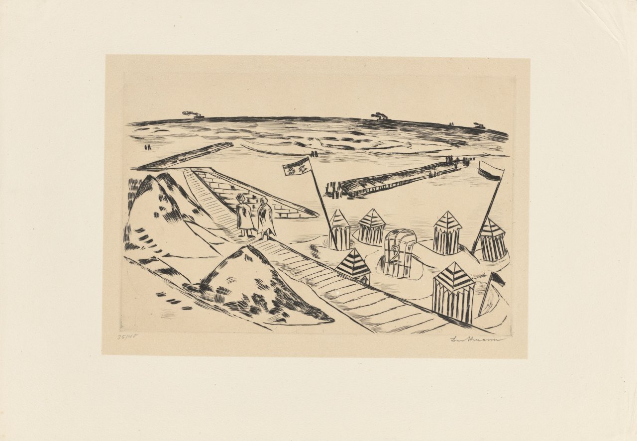 This picture shows the following artwork: Max Beckmann. ”Strand”. 1922.