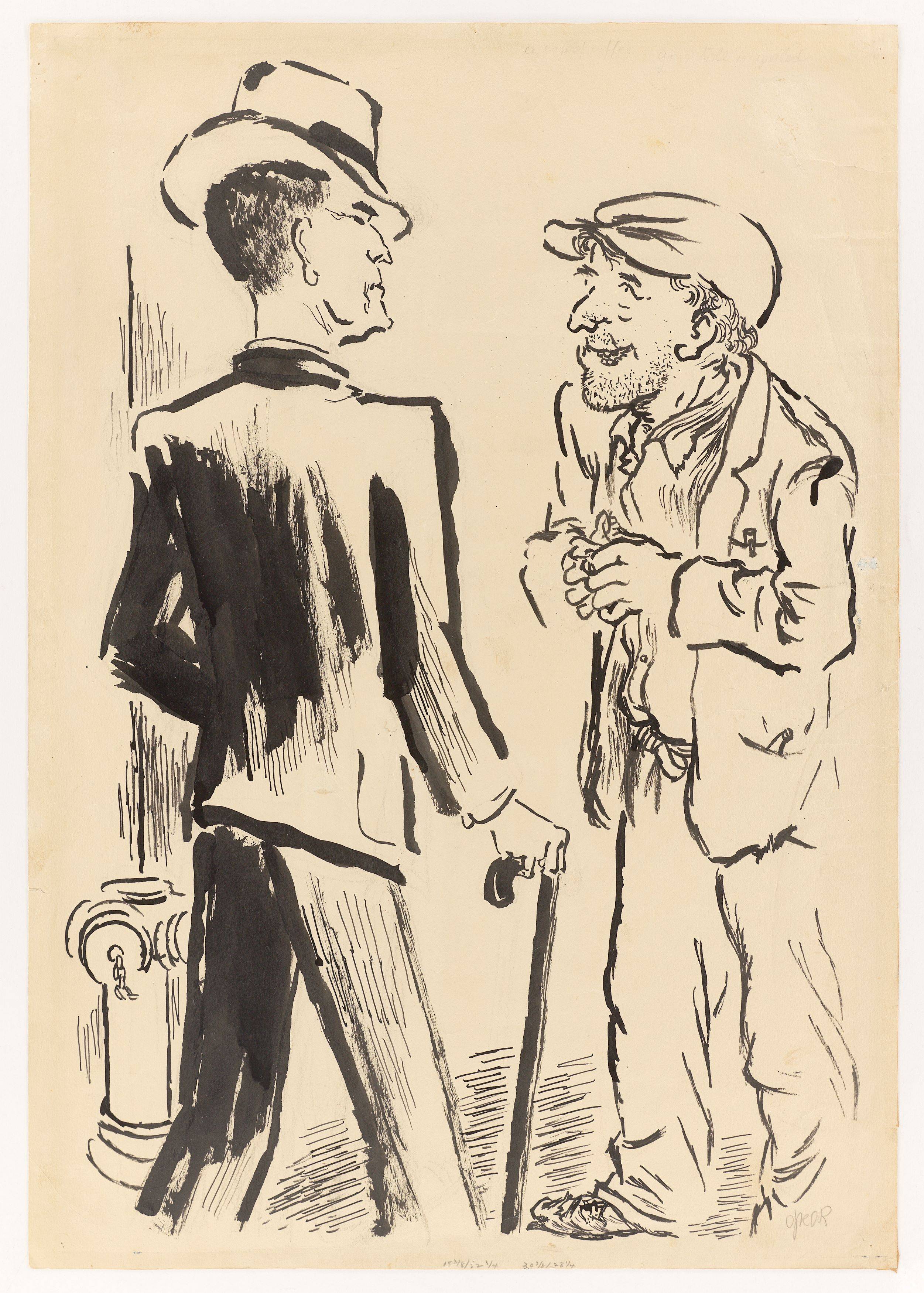 This picture shows the following artwork: George Grosz. ”Herr und Bettler”.