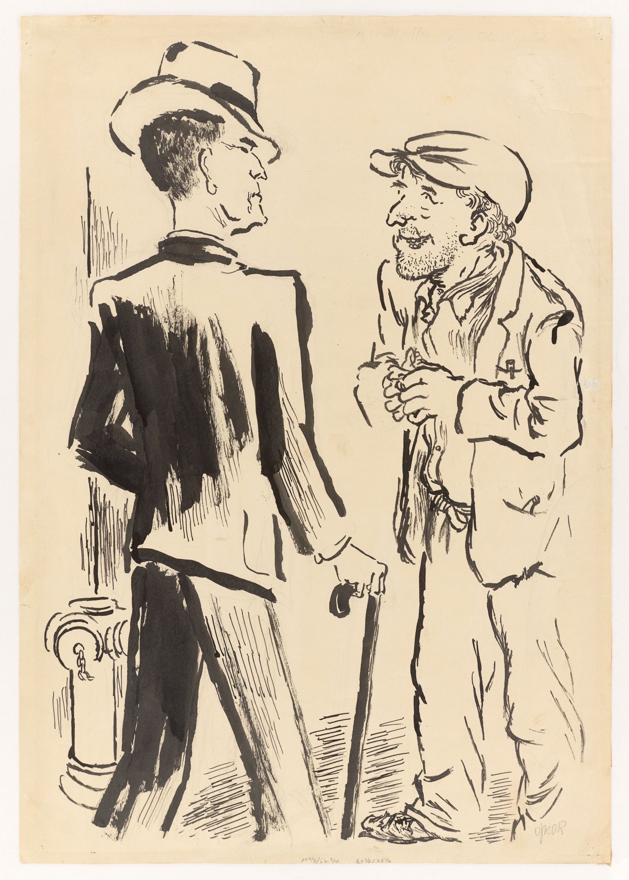 This picture shows the following artwork: George Grosz. ”Herr und Bettler”.