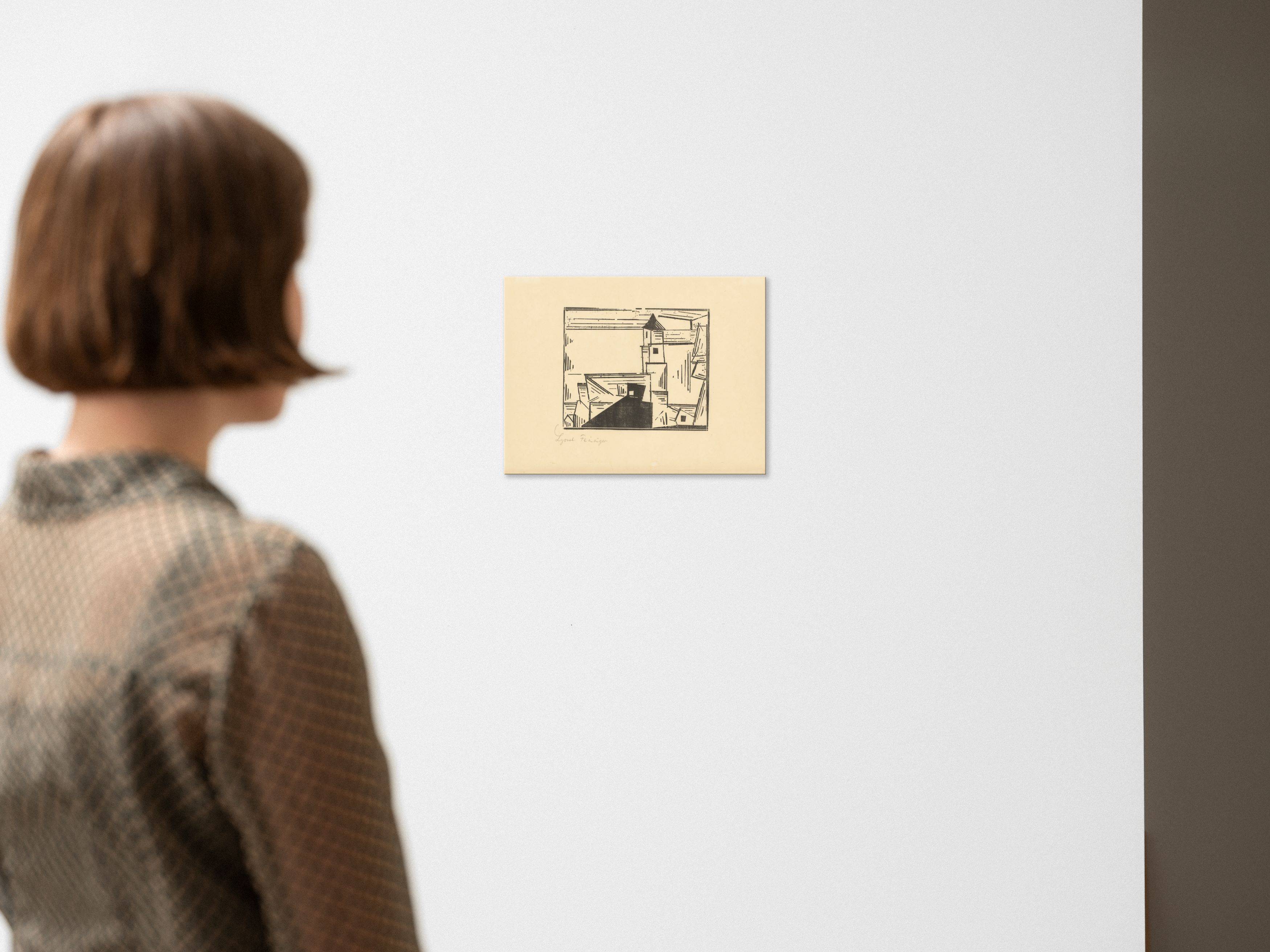 This picture shows the following artwork: Lyonel Feininger. ”Gelbe Dorfkirche, 3”. 1931.