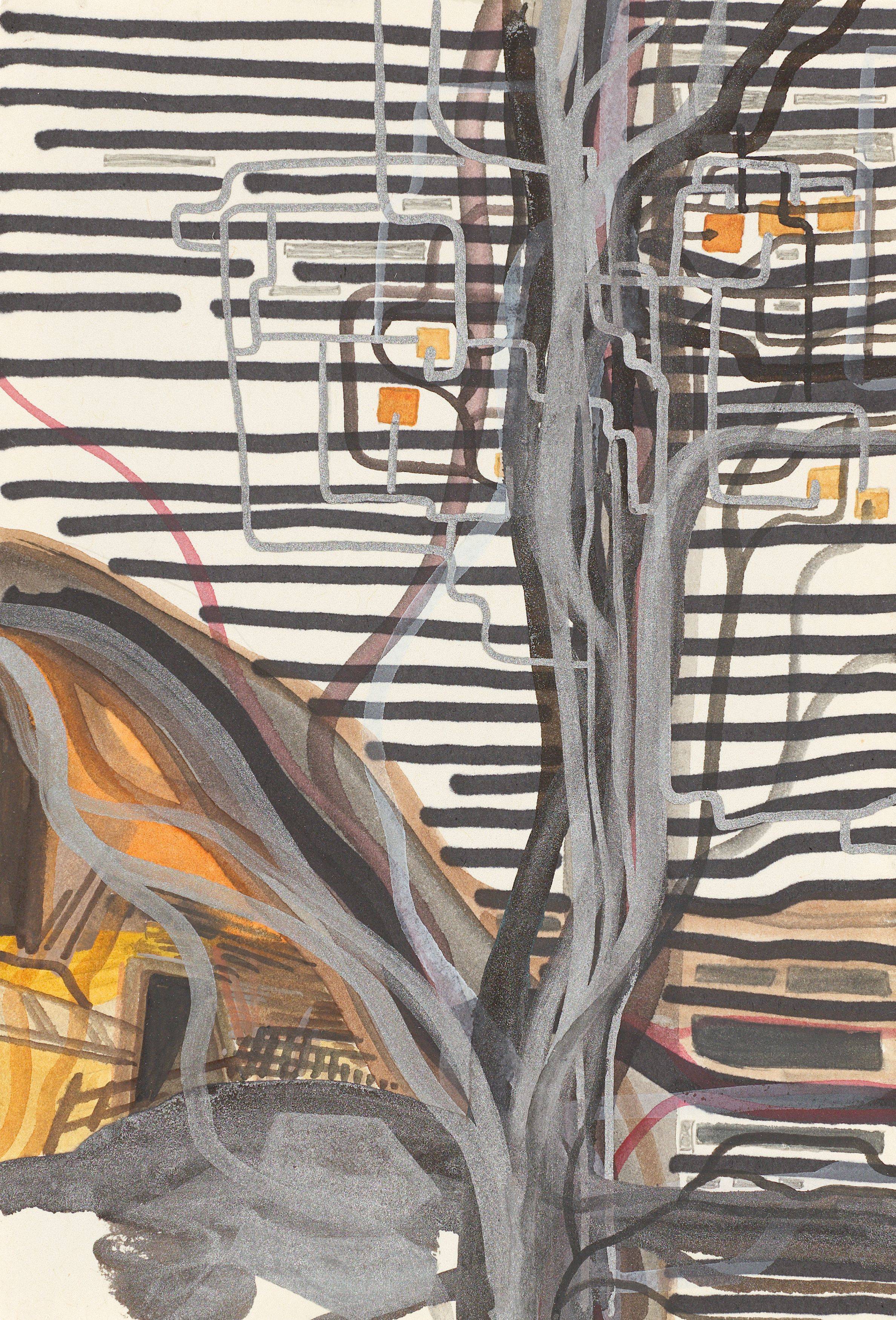 This picture shows the following artwork: Franz Ackermann. ”#44 going uptown”. 1998.