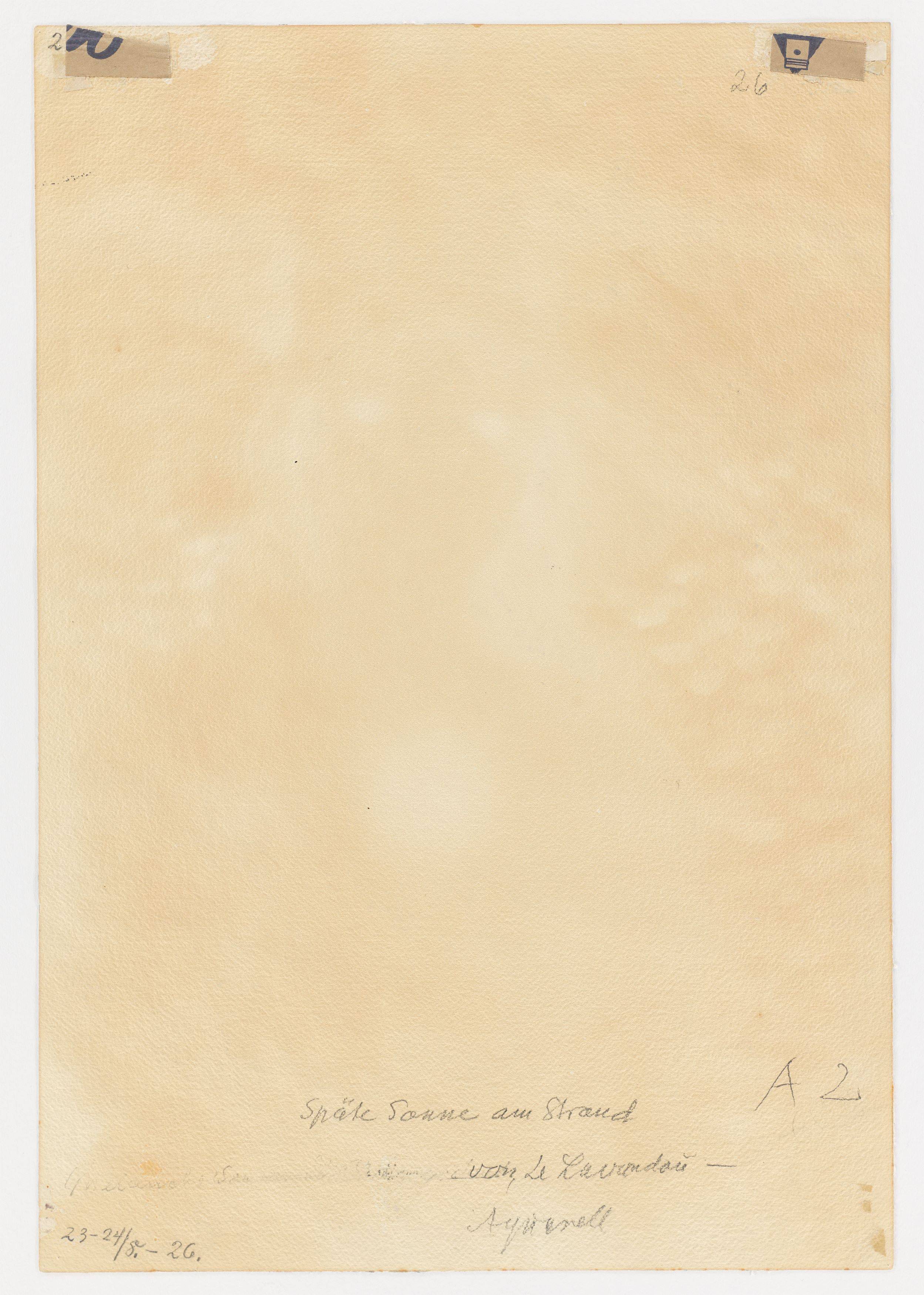 This picture shows the following artwork: Conrad Felixmüller. ”Späte Sonne am Strand von Le Lavandou”. 1926.