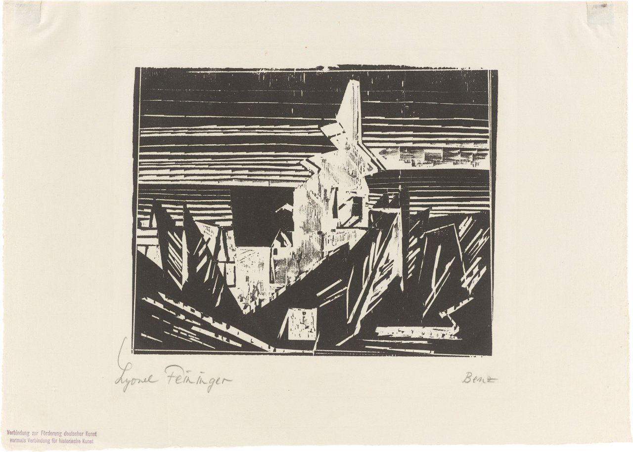 This picture shows the following artwork: Lyonel Feininger. ”Benz”. 1919/31.