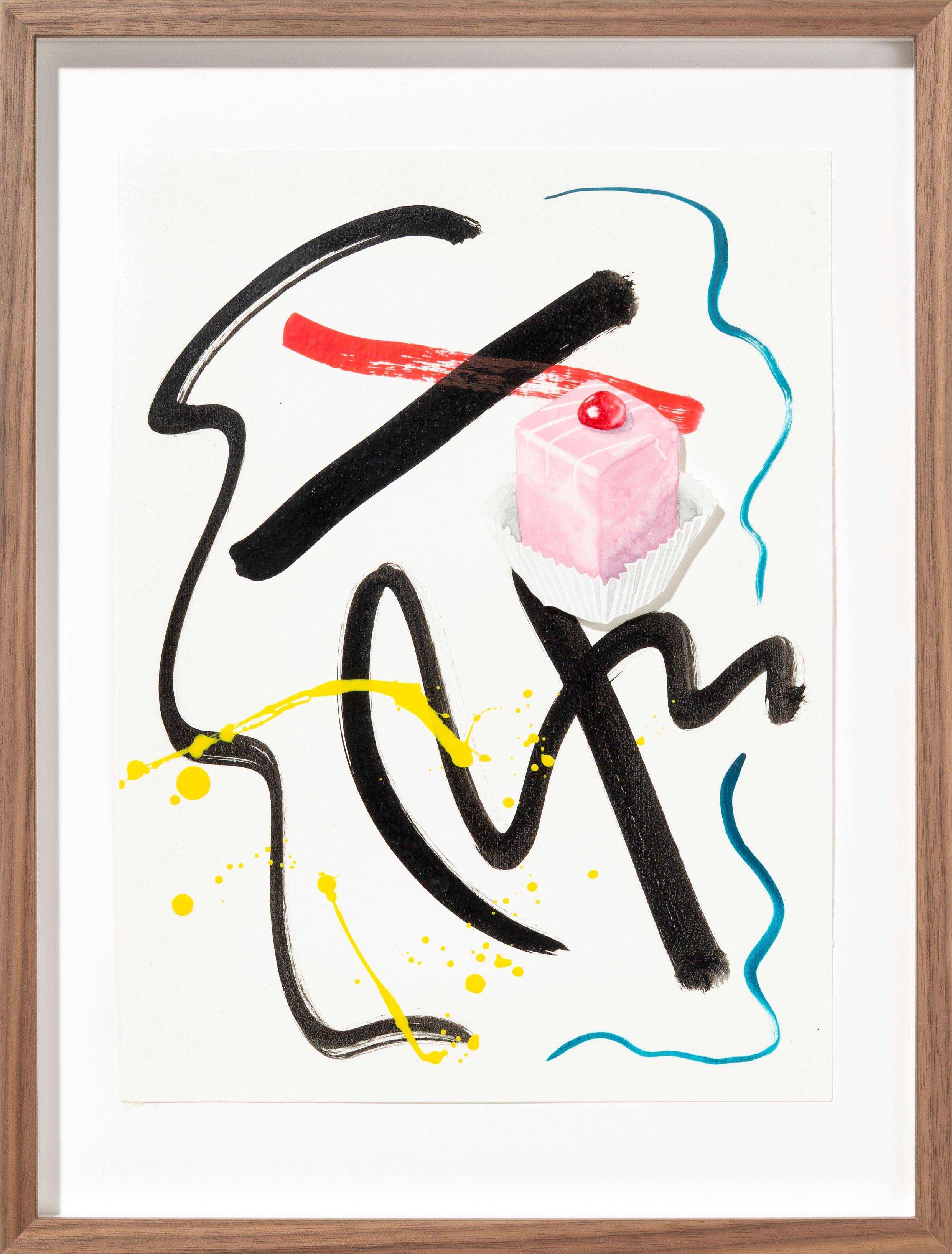 This picture shows the following artwork:  Albrecht/Wilke. ”Kleiner Punschkrapfen”. 2025.