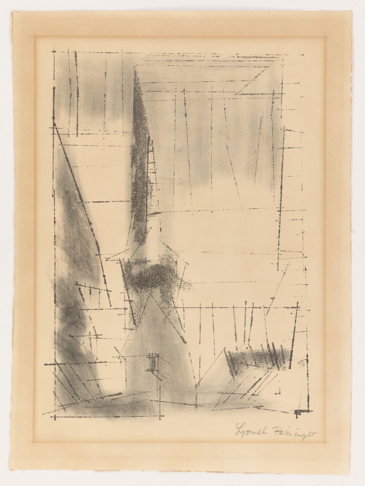 This picture shows the following artwork: Lyonel Feininger. ”Gelmeroda”. 1955.