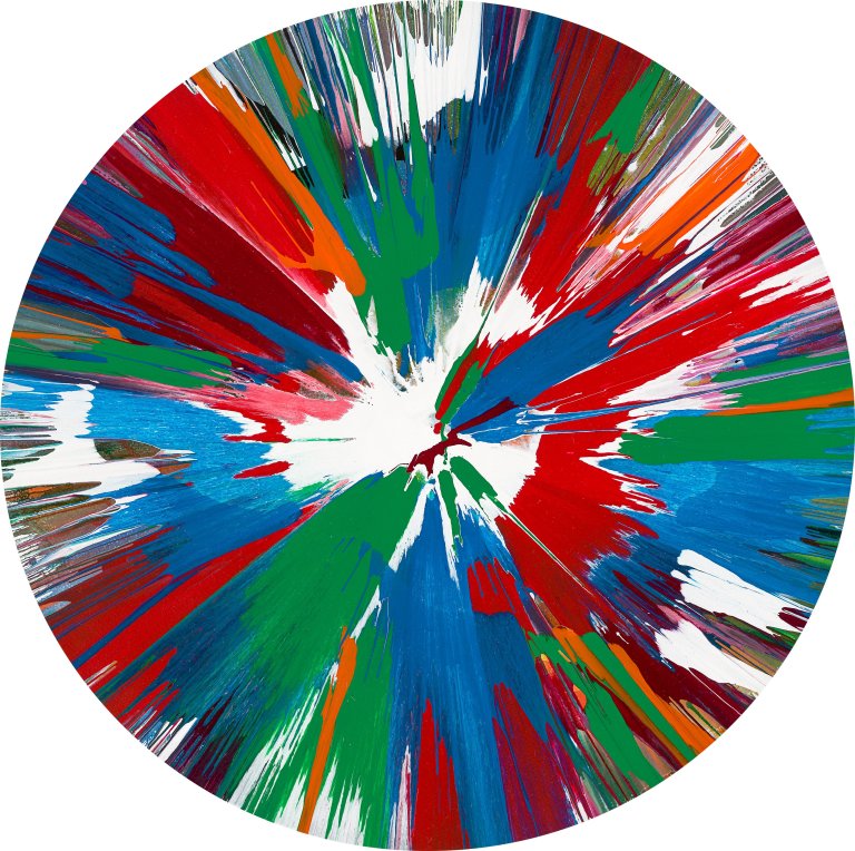 This picture shows the following artwork: Damien Hirst. ”Spin Painting”. 2009.
